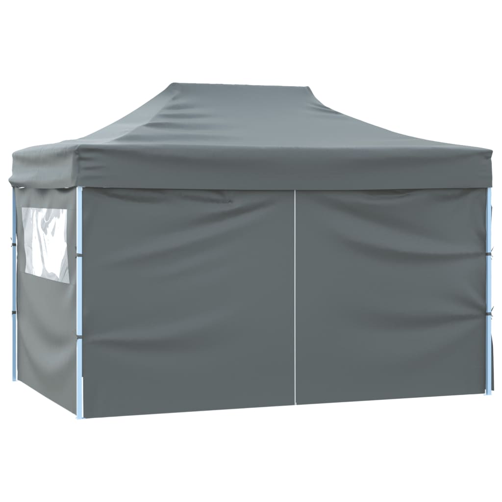 Partytent met 4 zijwanden inklapbaar 3x4 m staal antraciet is nu te koop bij PeponiXL, paradijselijk wonen!