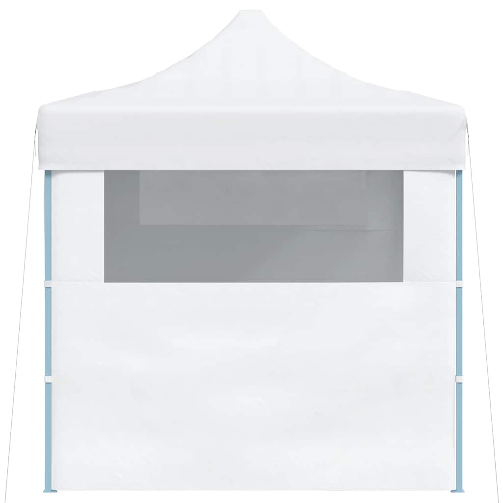 Partytent met 3 zijwanden inklapbaar 280x410x315 cm staal wit is nu te koop bij PeponiXL, paradijselijk wonen!