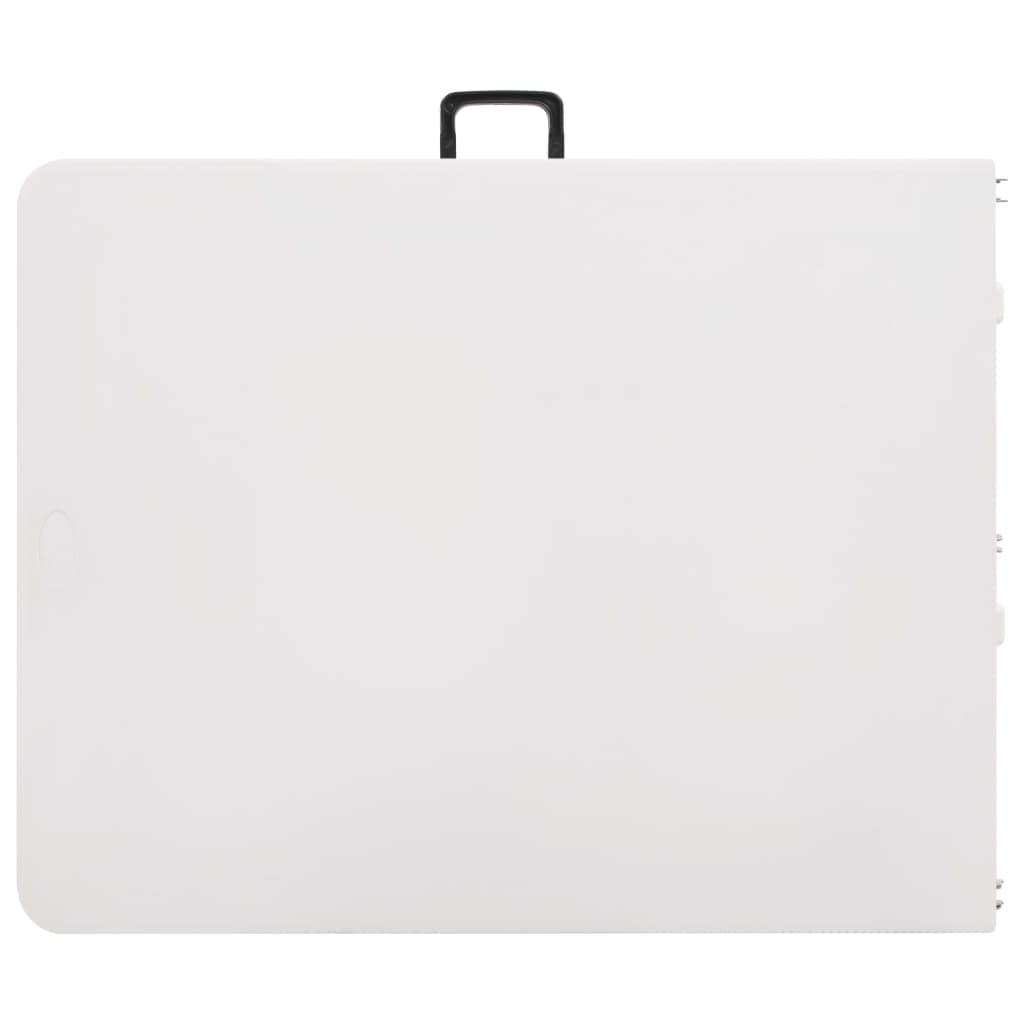 Tuintafel met 2 bankjes inklapbaar 180 cm staal en HDPE wit is nu te koop bij PeponiXL, paradijselijk wonen!