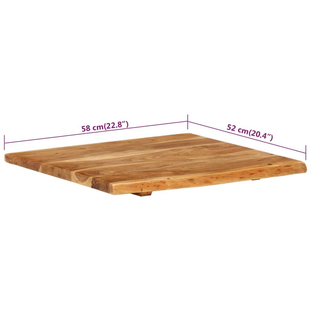 Wastafelblad 58x52x2,5 cm massief acaciahout is nu te koop bij PeponiXL, paradijselijk wonen!