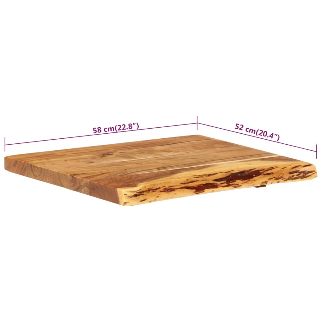 Wastafelblad 58x52x3,8 cm massief acaciahout is nu te koop bij PeponiXL, paradijselijk wonen!