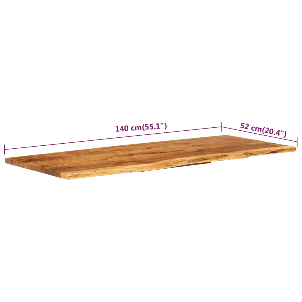 Wastafelblad 140x52x2,5 cm massief acaciahout is nu te koop bij PeponiXL, paradijselijk wonen!