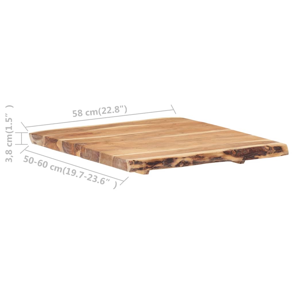 Tafelblad 58x(50-60)x3,8 cm massief acaciahout is nu te koop bij PeponiXL, paradijselijk wonen!