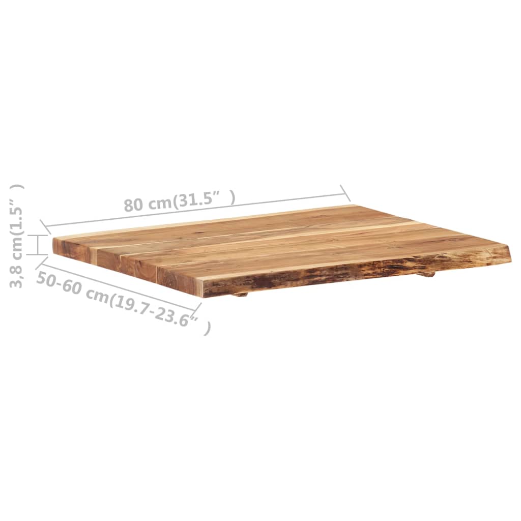 Tafelblad 80x(50-60)x3,8 cm massief acaciahout is nu te koop bij PeponiXL, paradijselijk wonen!