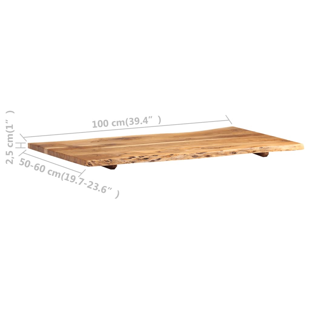 Tafelblad 100x(50-60)x2,5 cm massief acaciahout is nu te koop bij PeponiXL, paradijselijk wonen!
