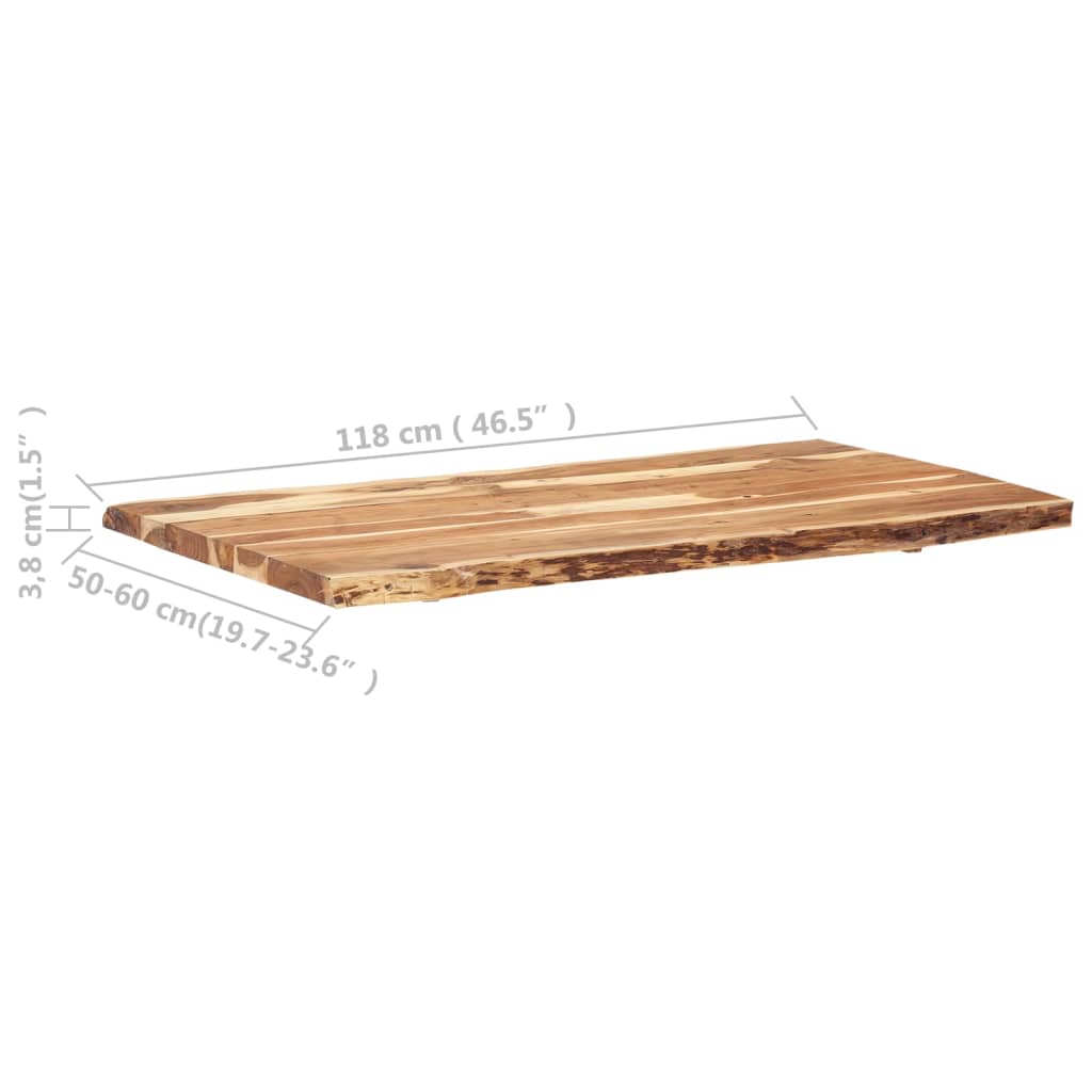 Tafelblad 118x(50-60)x3,8 cm massief acaciahout is nu te koop bij PeponiXL, paradijselijk wonen!