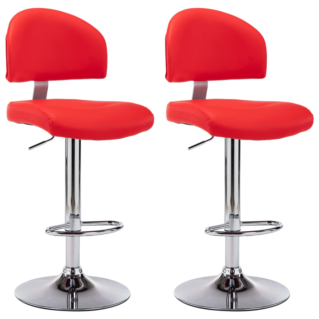 Barstoelen 2 st kunstleer rood is nu te koop bij PeponiXL, paradijselijk wonen!