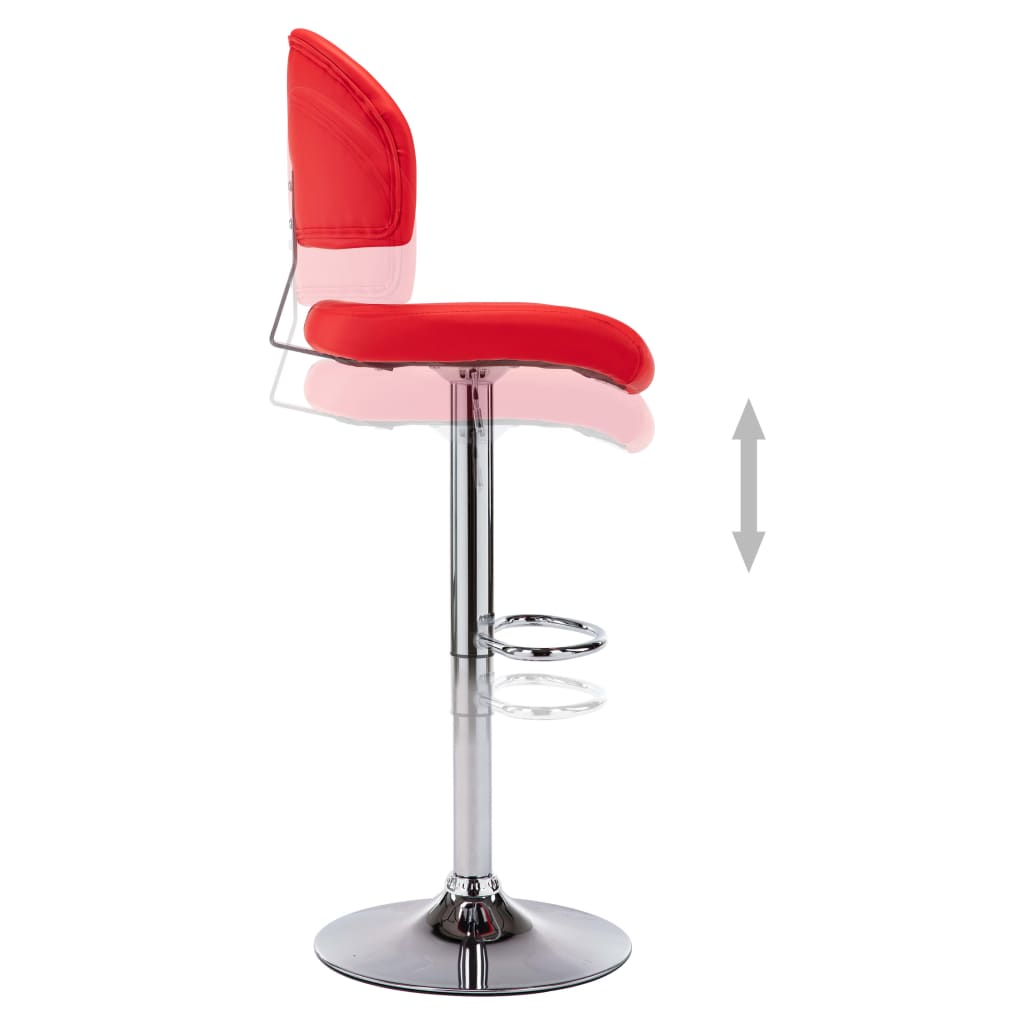 Barstoelen 2 st kunstleer rood is nu te koop bij PeponiXL, paradijselijk wonen!