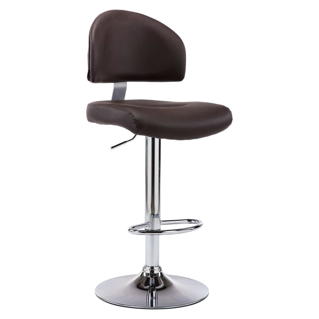 Barstoelen 2 st kunstleer bruin is nu te koop bij PeponiXL, paradijselijk wonen!