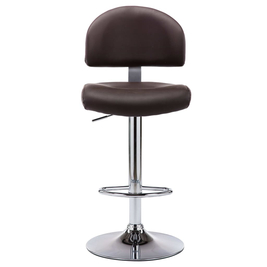 Barstoelen 2 st kunstleer bruin is nu te koop bij PeponiXL, paradijselijk wonen!