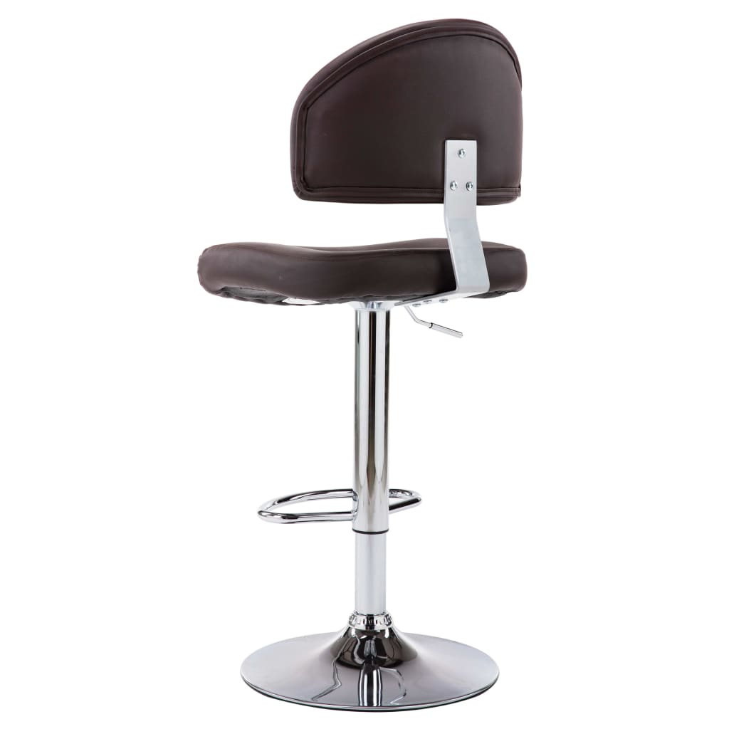 Barstoelen 2 st kunstleer bruin is nu te koop bij PeponiXL, paradijselijk wonen!