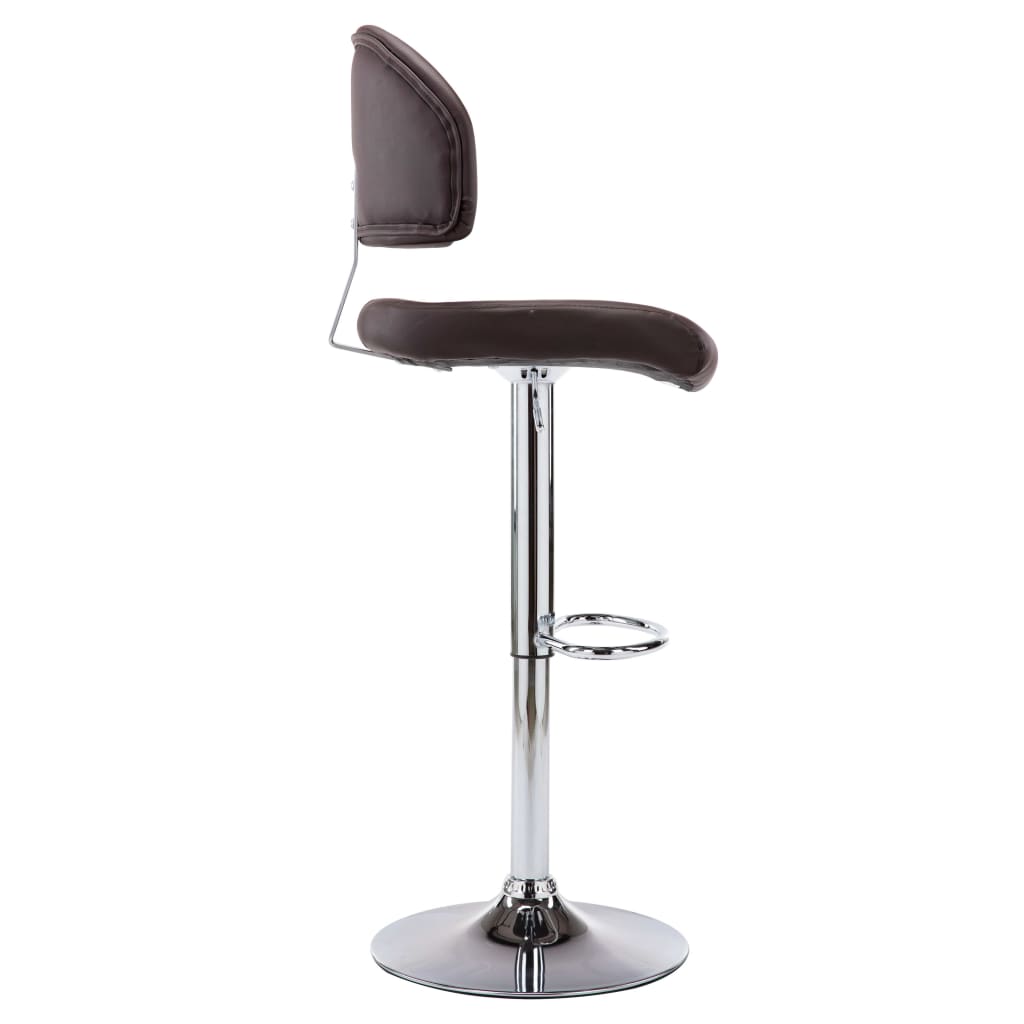 Barstoelen 2 st kunstleer bruin is nu te koop bij PeponiXL, paradijselijk wonen!
