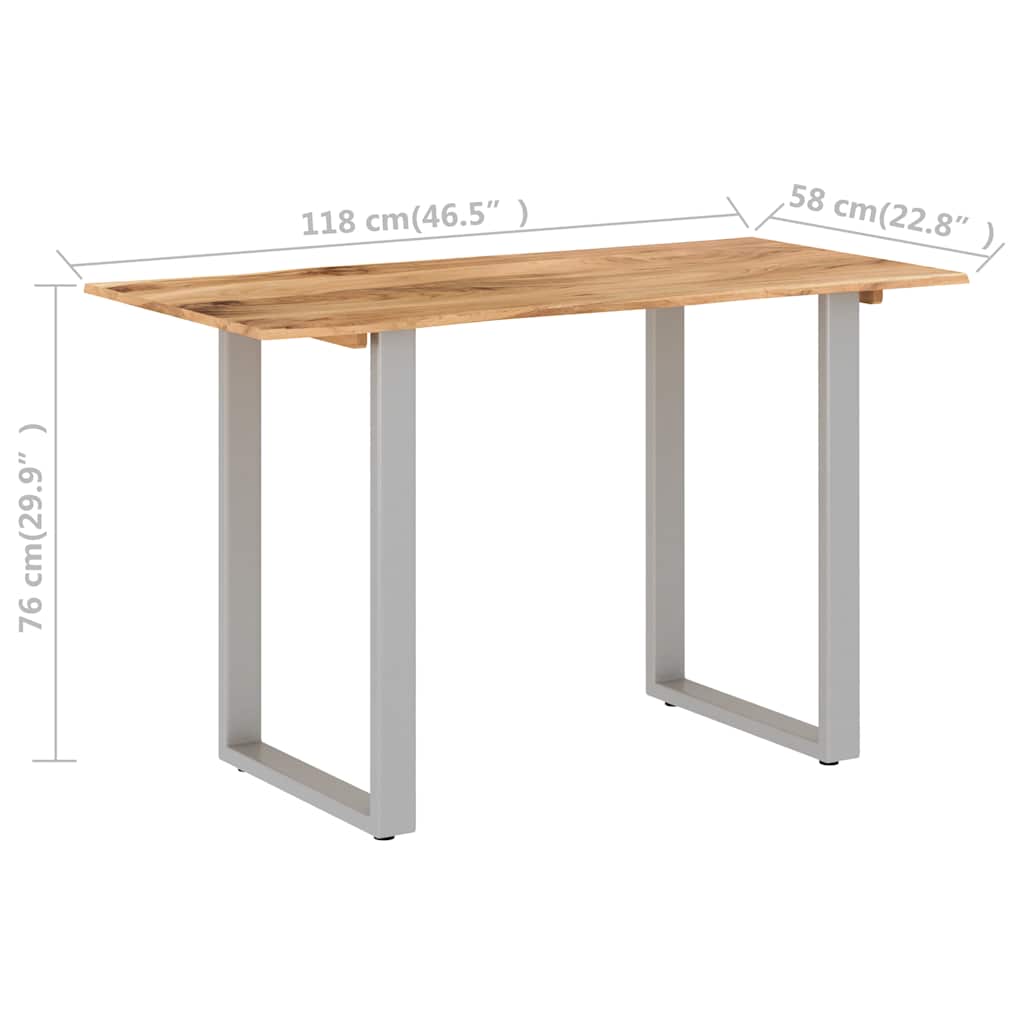 Eettafel 118x58x76 cm massief acaciahout is nu te koop bij PeponiXL, paradijselijk wonen!