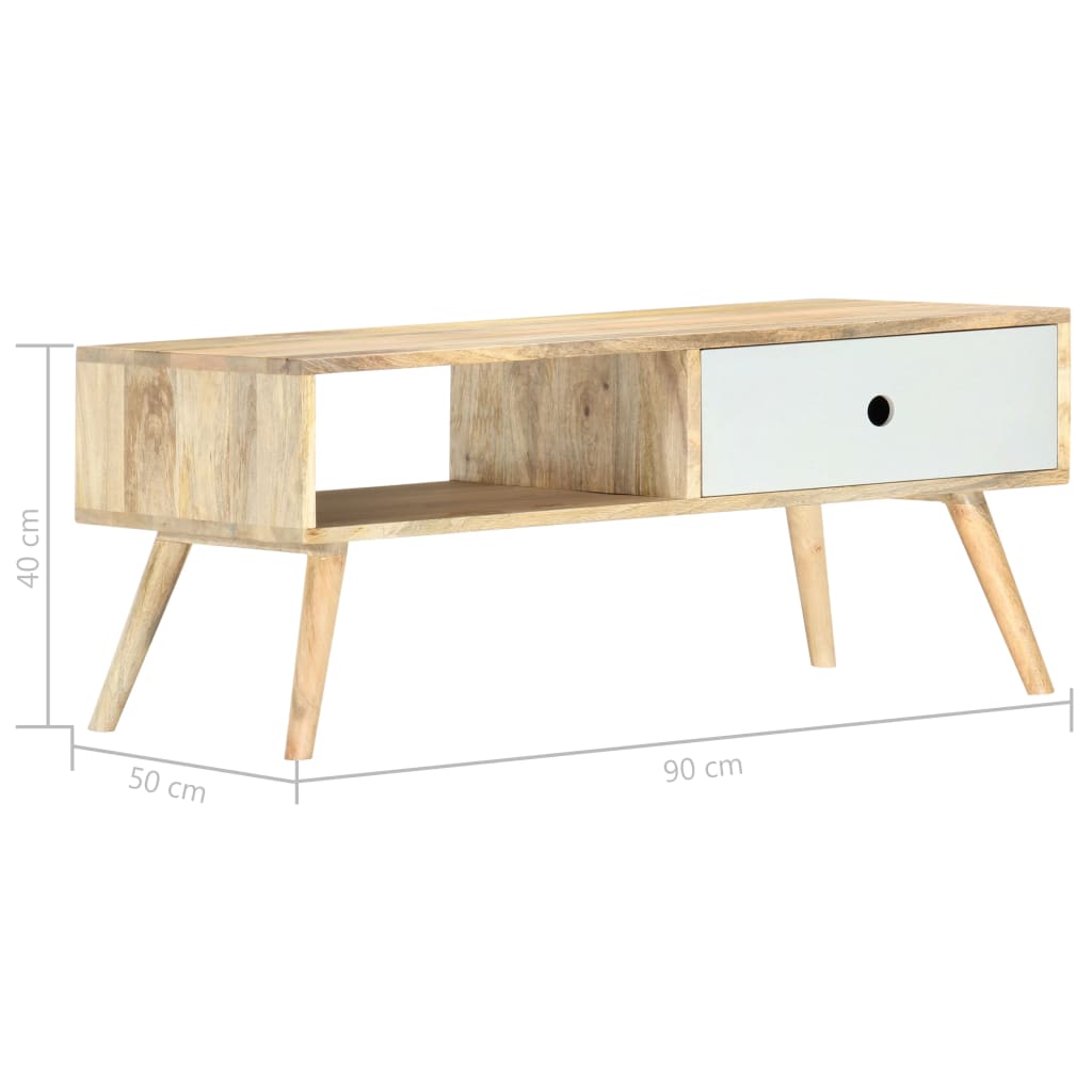 Salontafel 90x50x40 cm massief mangohout is nu te koop bij PeponiXL, paradijselijk wonen!