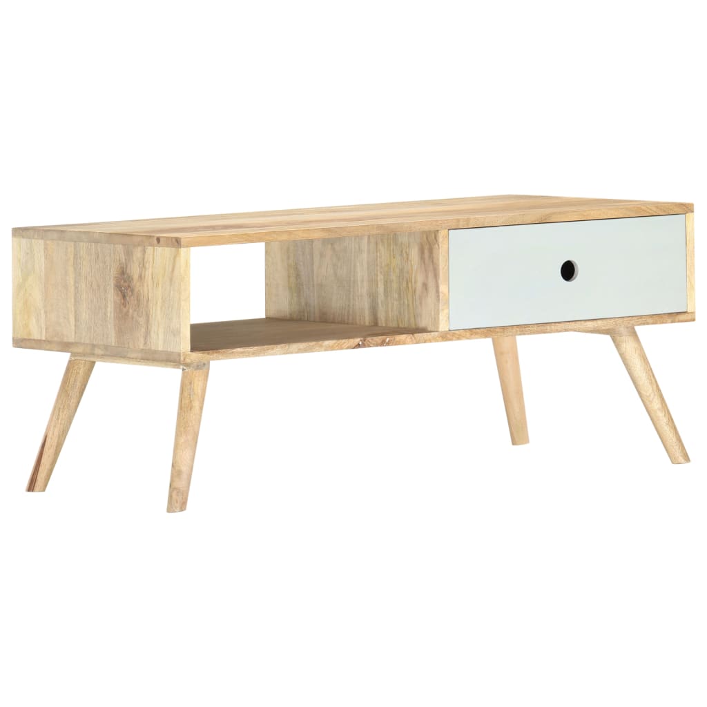 Salontafel 90x50x40 cm massief mangohout is nu te koop bij PeponiXL, paradijselijk wonen!