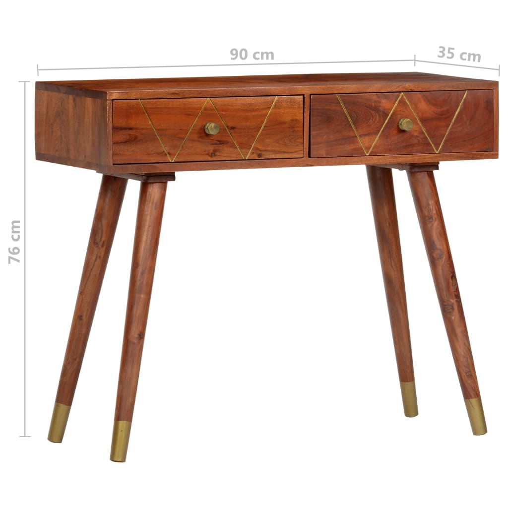 Wandtafel 90x35x76 cm massief acaciahout is nu te koop bij PeponiXL, paradijselijk wonen!