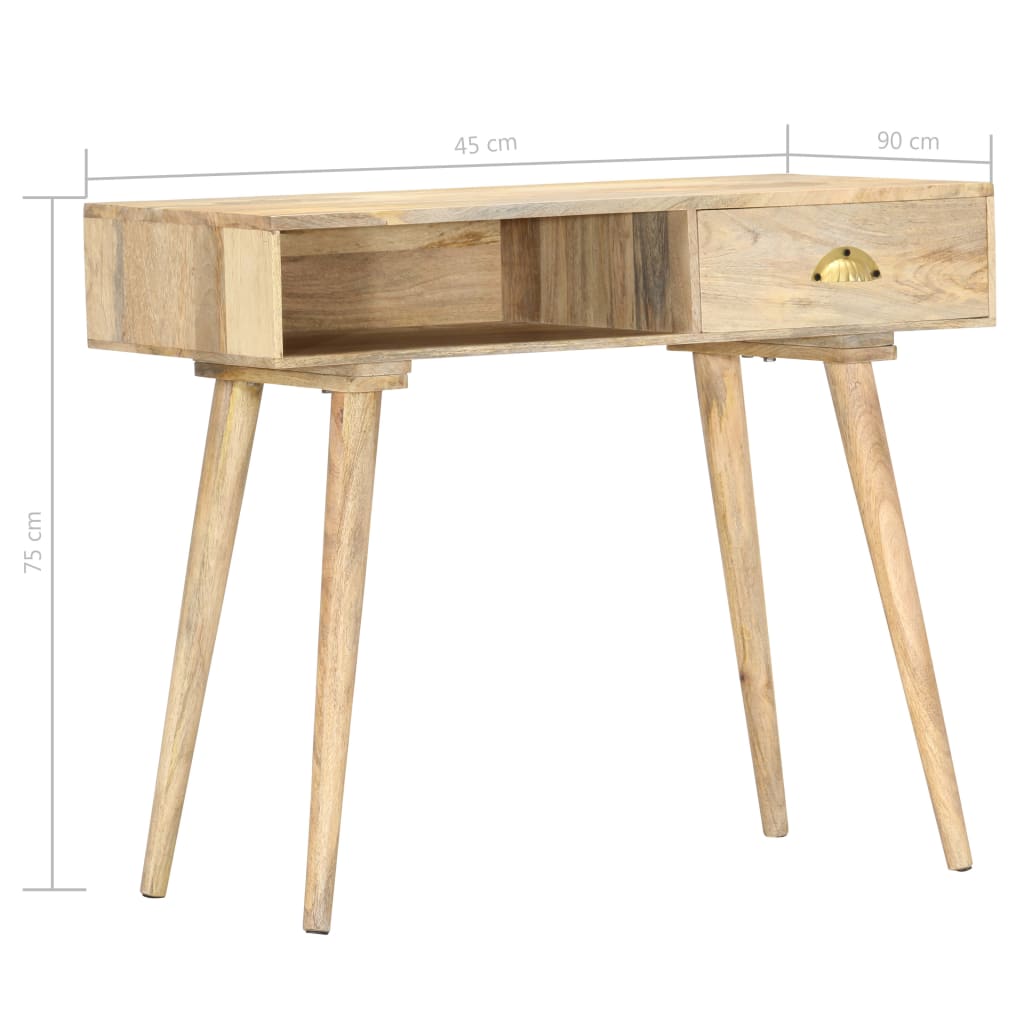 Wandtafel 90x45x75 cm massief mangohout is nu te koop bij PeponiXL, paradijselijk wonen!