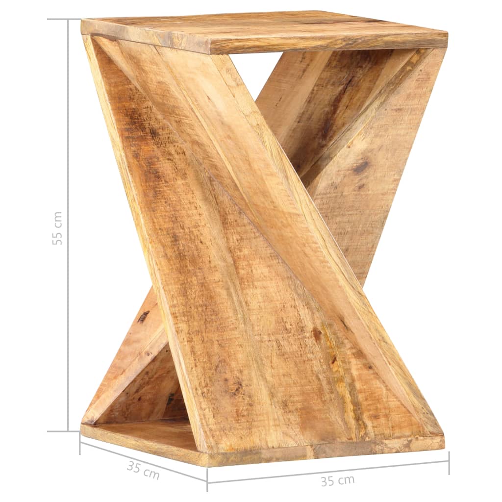 Bijzettafel 35x35x55 cm massief mangohout is nu te koop bij PeponiXL, paradijselijk wonen!