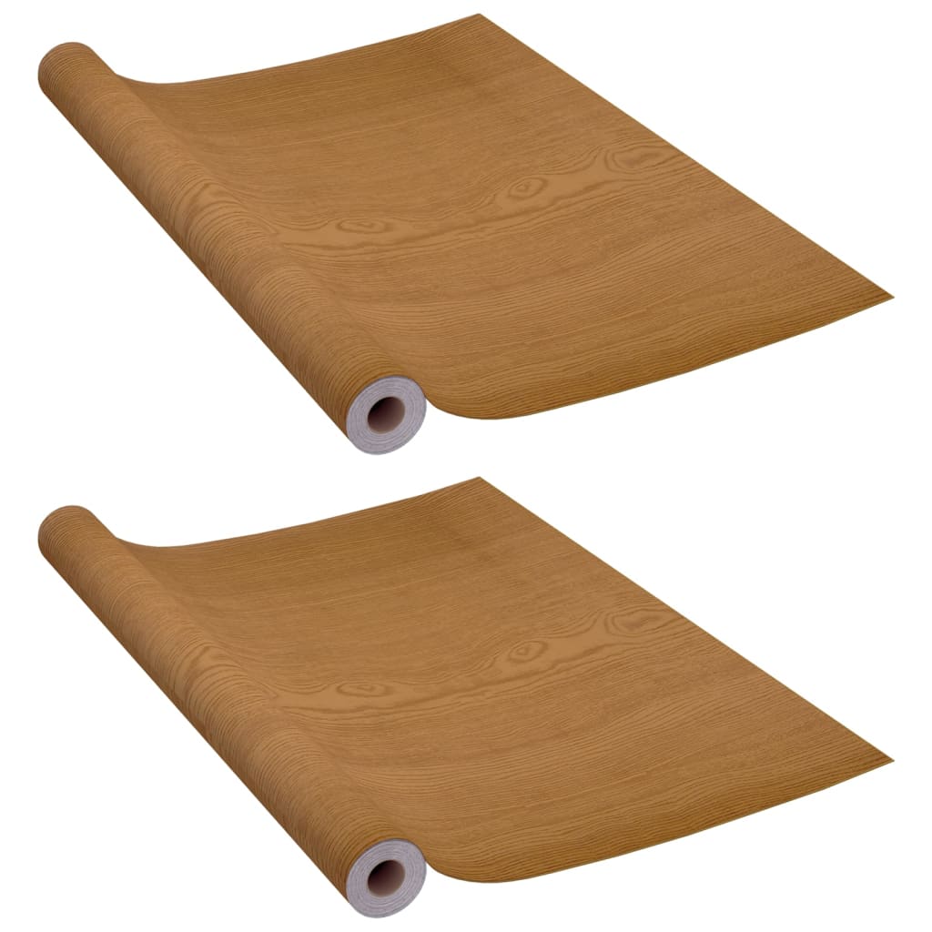 Deurfolies zelfklevend 2 st 210x90 cm PVC lichteikenkleurig is nu te koop bij PeponiXL, paradijselijk wonen!