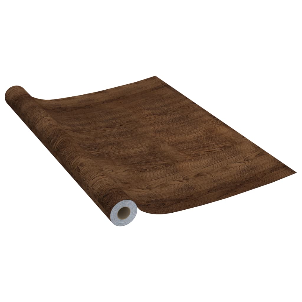 Meubelfolie zelfklevend 500x90 cm PVC donkereikenkleurig is nu te koop bij PeponiXL, paradijselijk wonen!