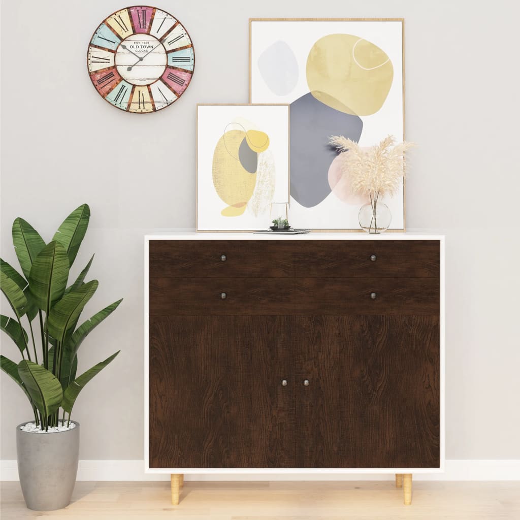 Meubelfolie zelfklevend 500x90 cm PVC donkereikenkleurig is nu te koop bij PeponiXL, paradijselijk wonen!