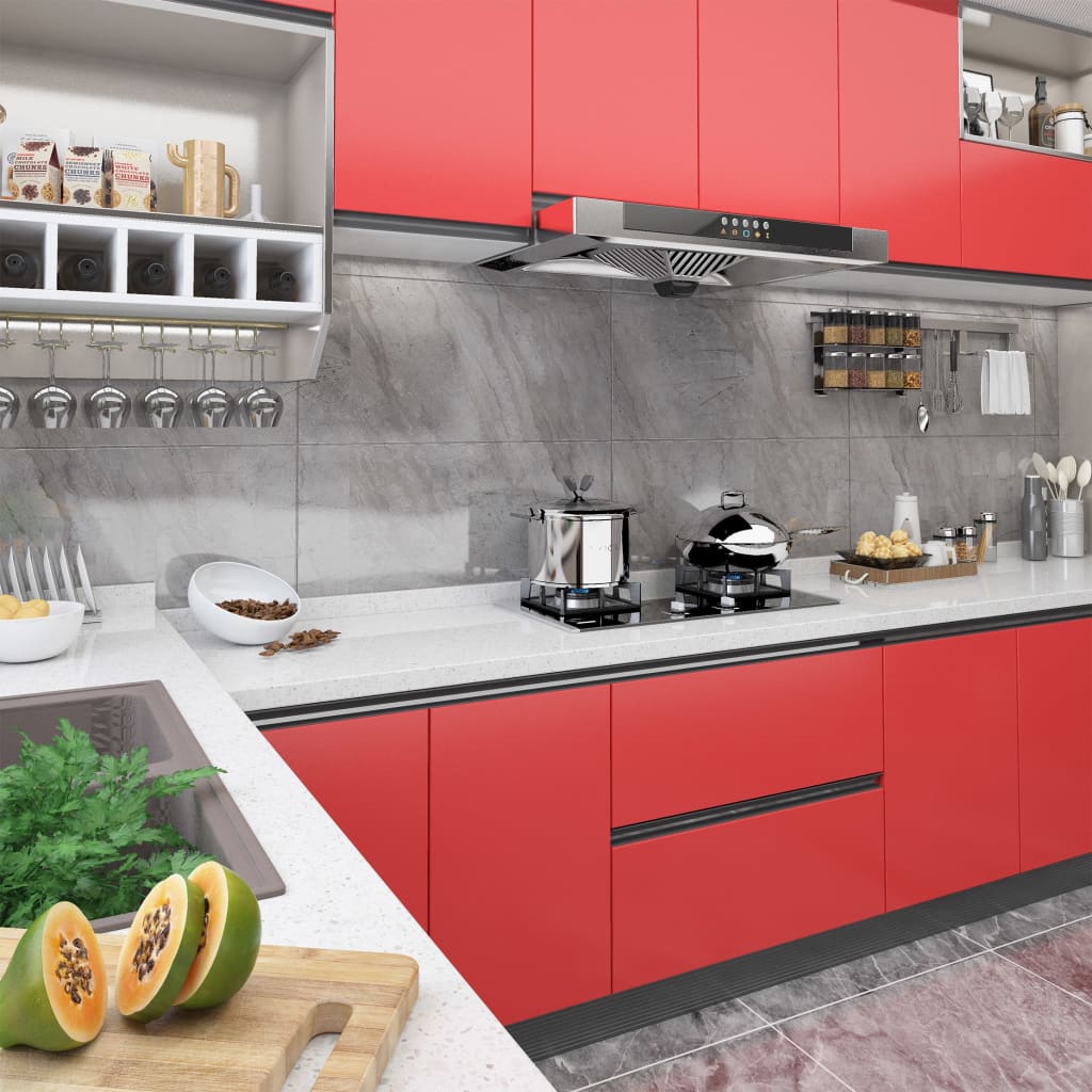 Meubelfolie zelfklevend 500x90 cm PVC rood is nu te koop bij PeponiXL, paradijselijk wonen!