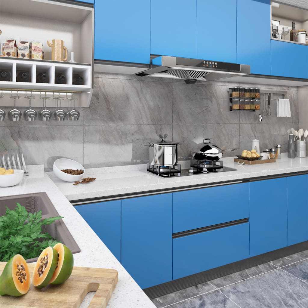Meubelfolie zelfklevend 500x90 cm PVC azuurblauw is nu te koop bij PeponiXL, paradijselijk wonen!
