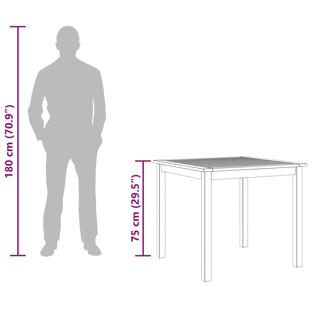 Tuintafel 85x85x74 cm massief acaciahout is nu te koop bij PeponiXL, paradijselijk wonen!