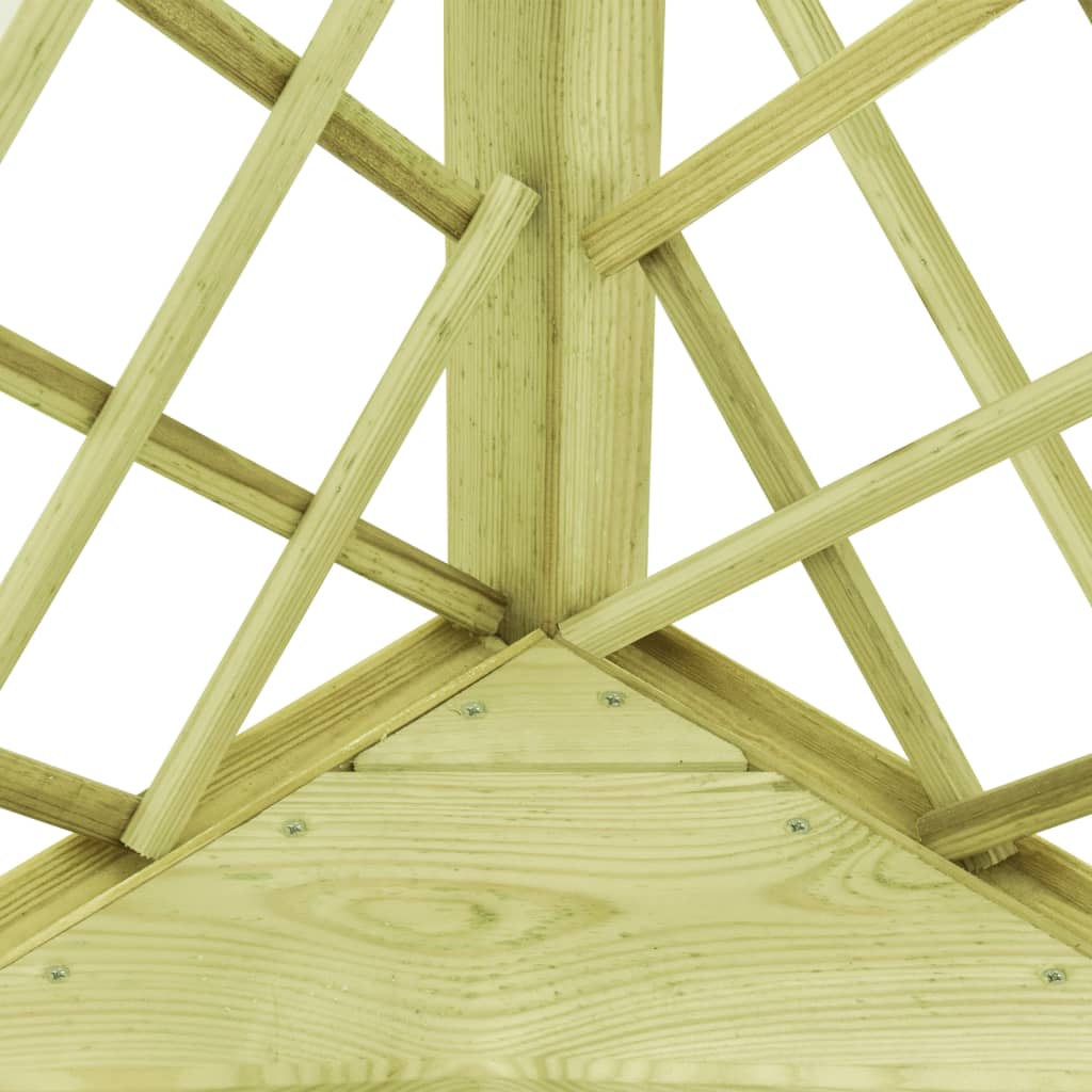 Hoekpergola met zitting 130x130x197 cm geïmpregneerd grenenhout is nu te koop bij PeponiXL, paradijselijk wonen!