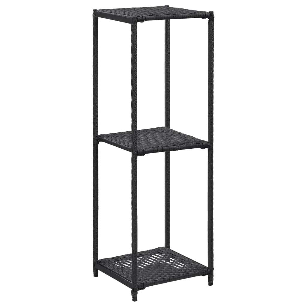 Opbergrek 30x30x90 cm poly rattan zwart is nu te koop bij PeponiXL, paradijselijk wonen!