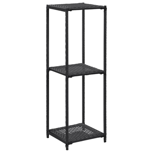 Opbergrek 30x30x90 cm poly rattan zwart is nu te koop bij PeponiXL, paradijselijk wonen!