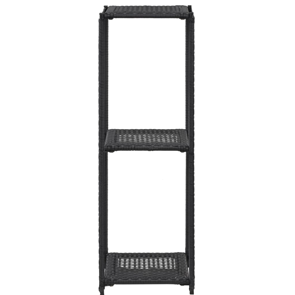 Opbergrek 30x30x90 cm poly rattan zwart is nu te koop bij PeponiXL, paradijselijk wonen!