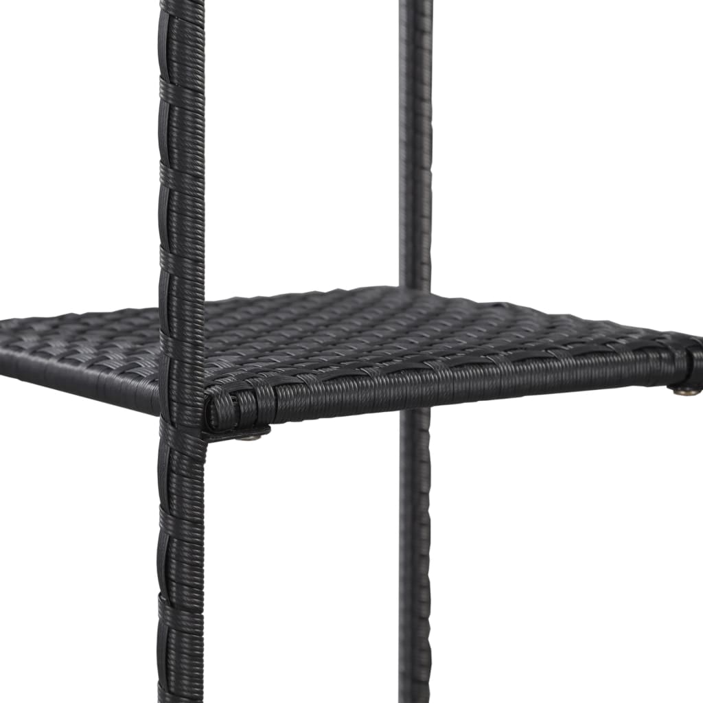 Opbergrek 30x30x90 cm poly rattan zwart is nu te koop bij PeponiXL, paradijselijk wonen!