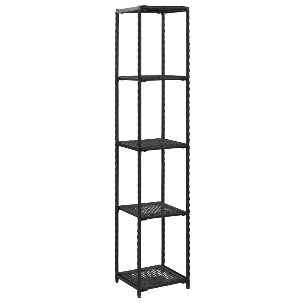 Opbergrek 30x30x150 cm poly rattan zwart is nu te koop bij PeponiXL, paradijselijk wonen!