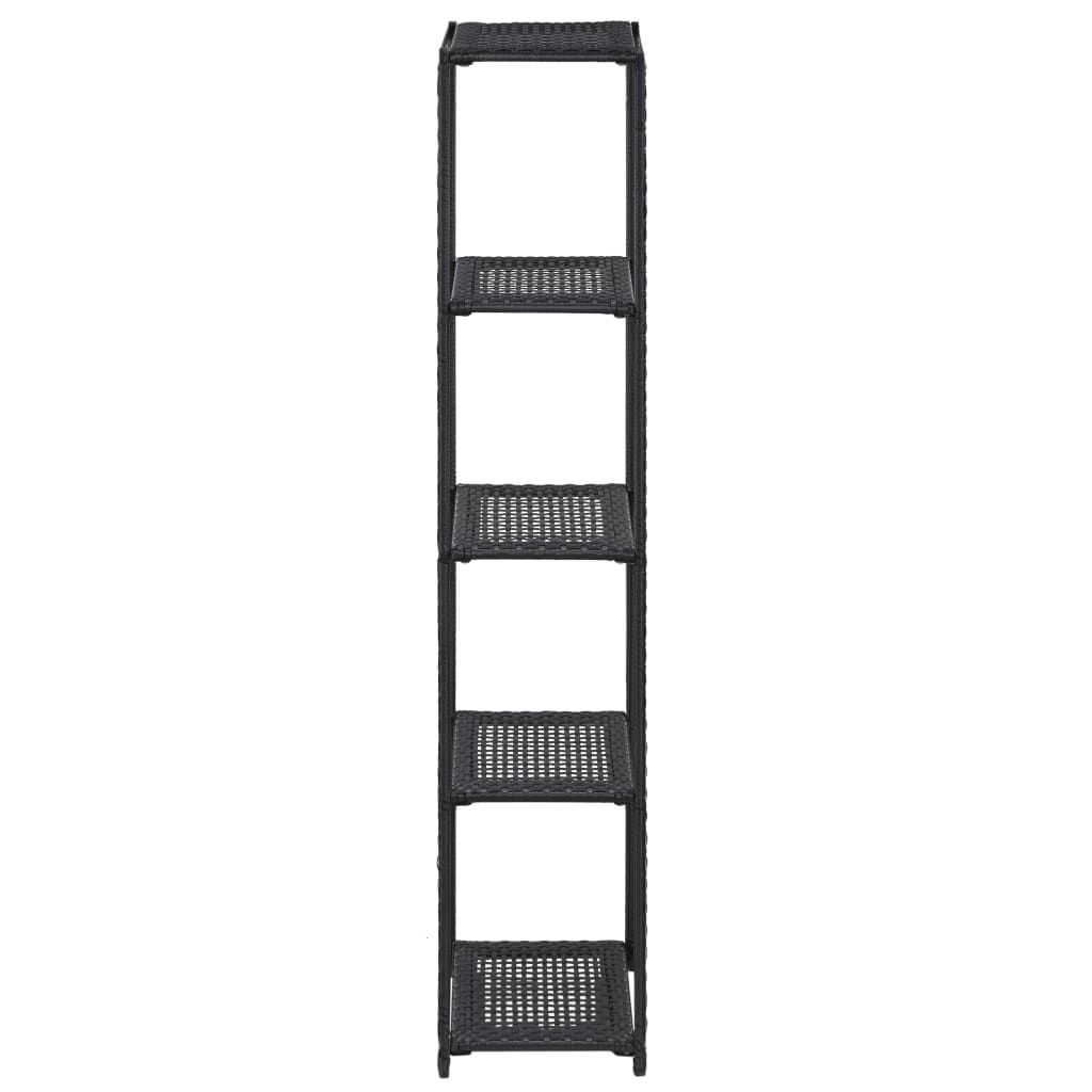 Opbergrek 30x30x150 cm poly rattan zwart is nu te koop bij PeponiXL, paradijselijk wonen!