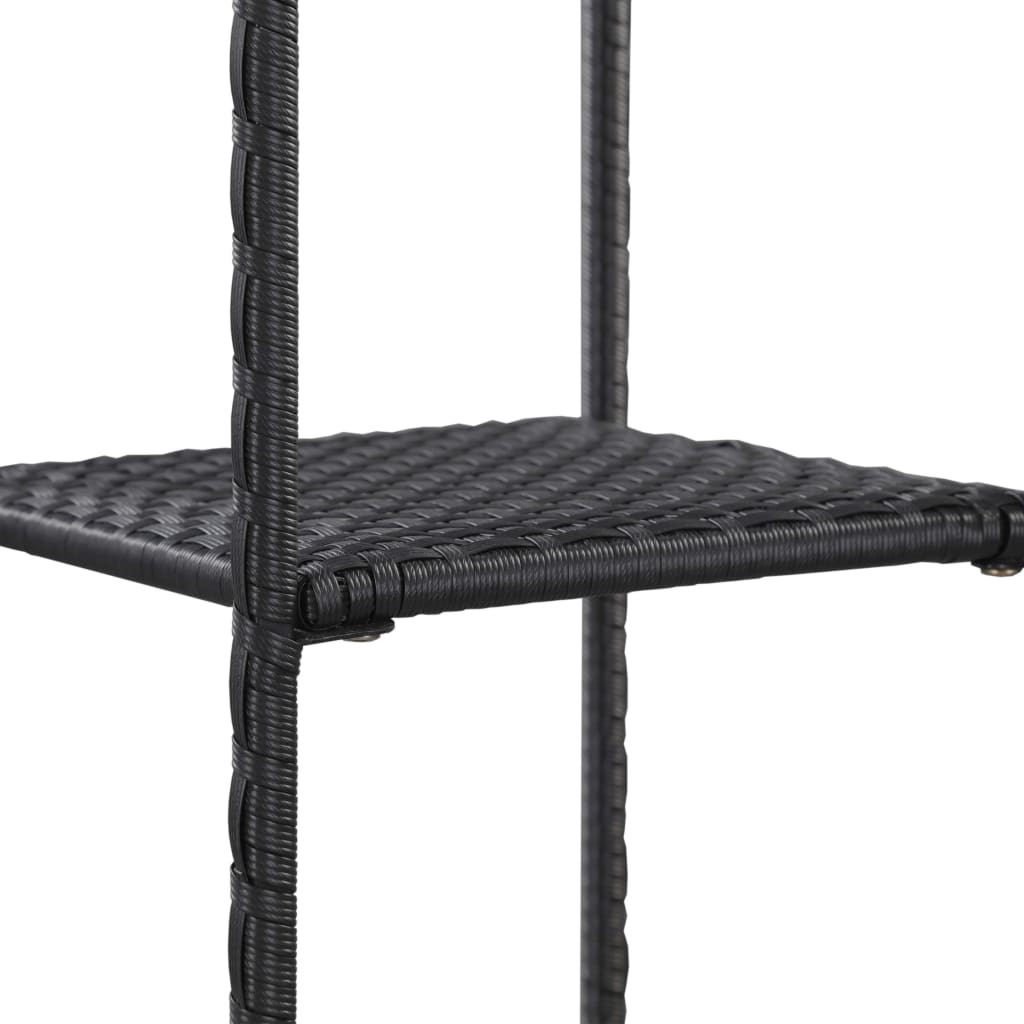 Opbergrek 30x30x150 cm poly rattan zwart is nu te koop bij PeponiXL, paradijselijk wonen!
