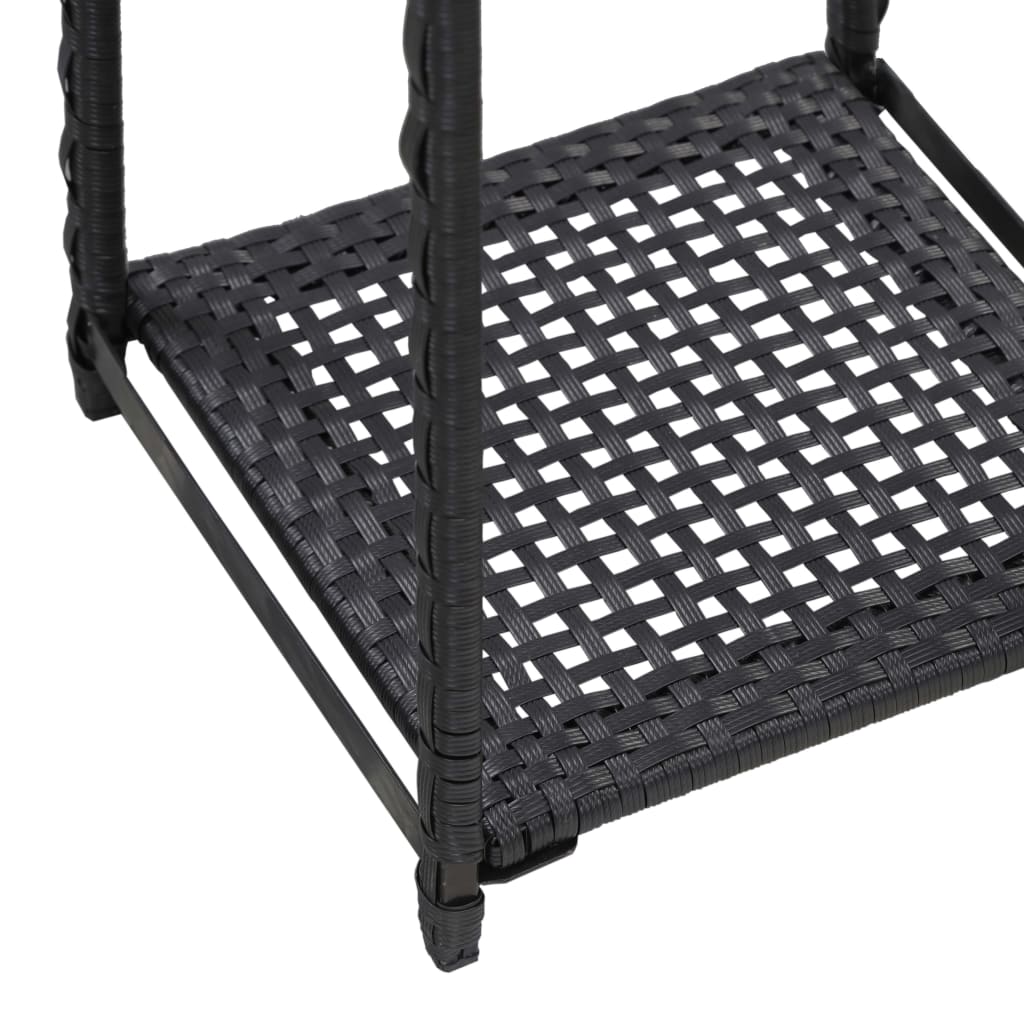 Opbergrek 30x30x150 cm poly rattan zwart is nu te koop bij PeponiXL, paradijselijk wonen!