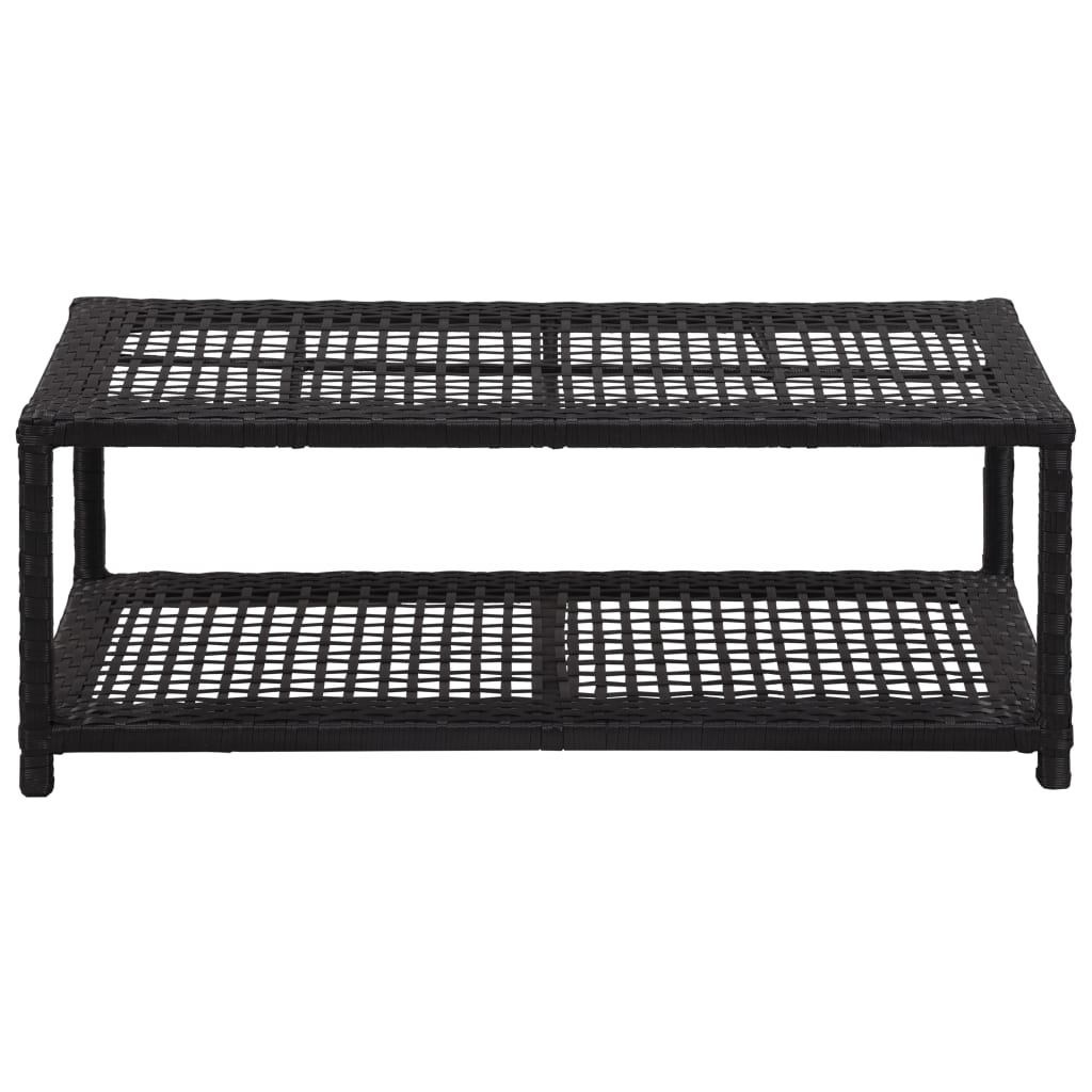 Schoenenbank 80x40x30 cm poly rattan zwart is nu te koop bij PeponiXL, paradijselijk wonen!
