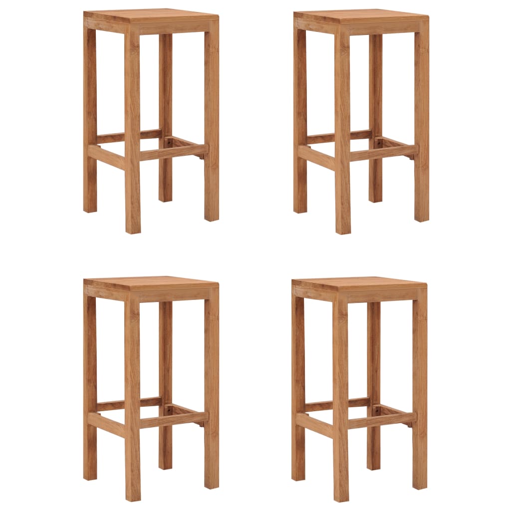 Barkrukken 4 st massief teakhout is nu te koop bij PeponiXL, paradijselijk wonen!