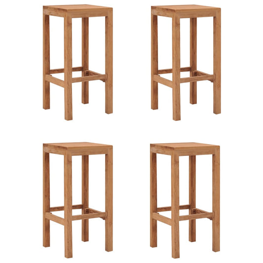 Barkrukken 4 st massief teakhout is nu te koop bij PeponiXL, paradijselijk wonen!