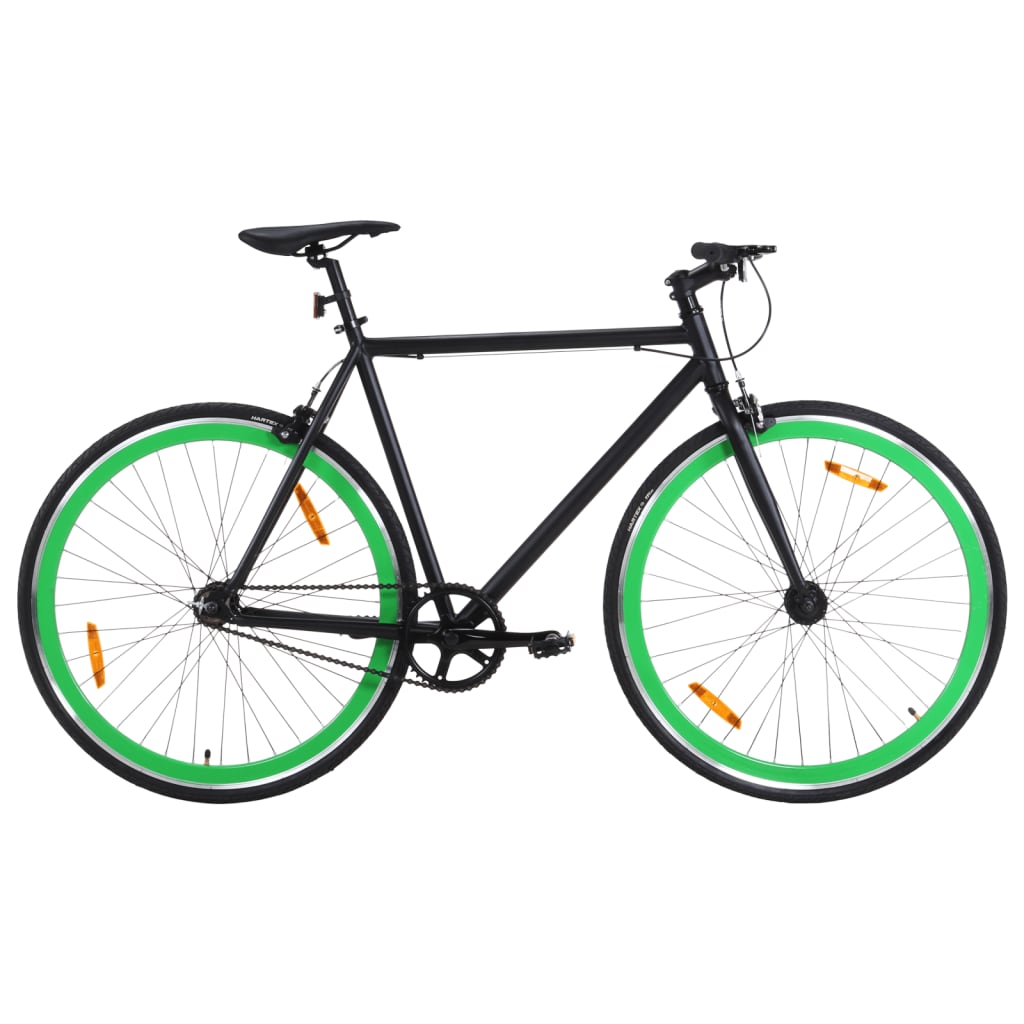 Fiets met vaste versnelling 700 c 51 cm zwart en groen is nu te koop bij PeponiXL, paradijselijk wonen!