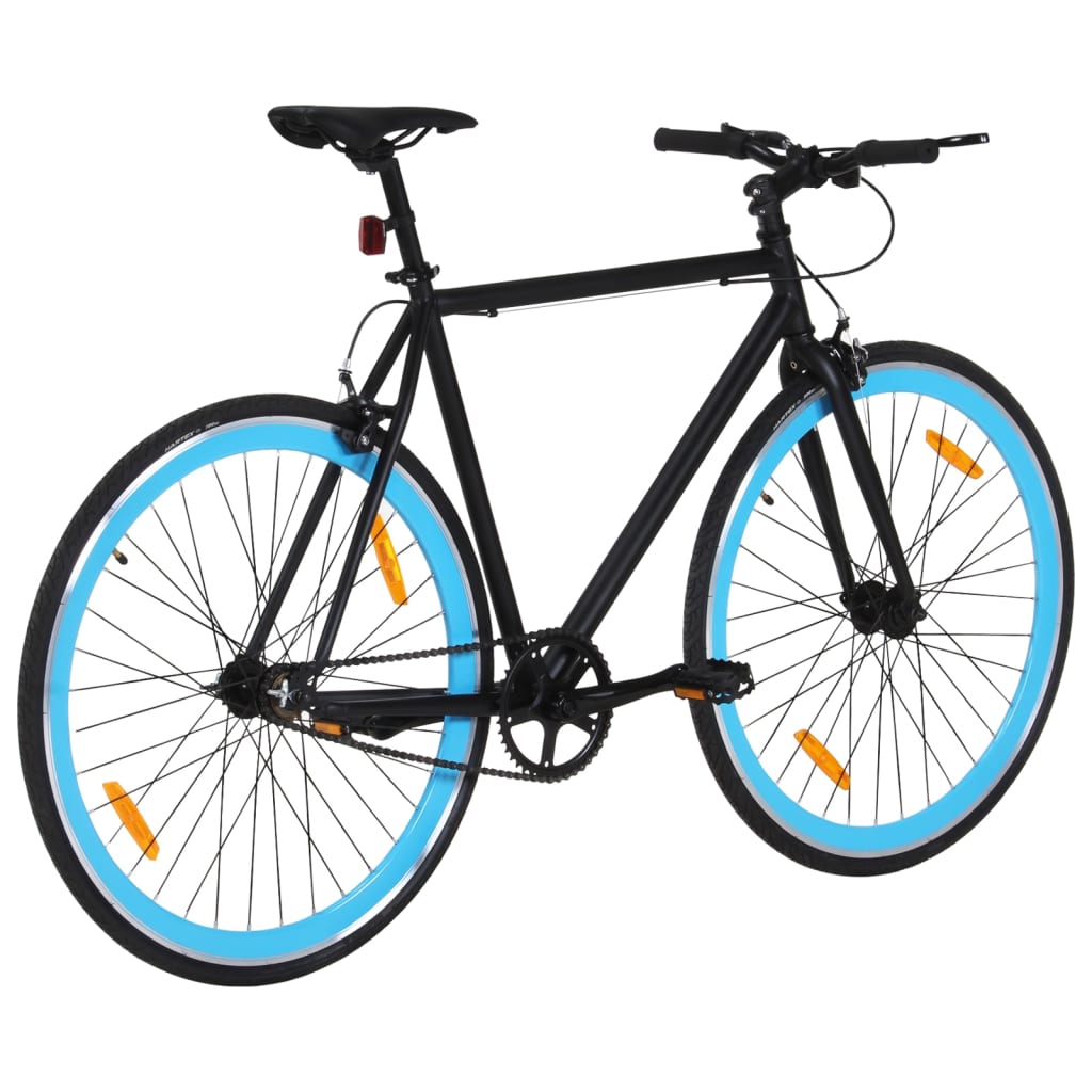 Fiets met vaste versnelling 700 c 51 cm zwart en blauw is nu te koop bij PeponiXL, paradijselijk wonen!