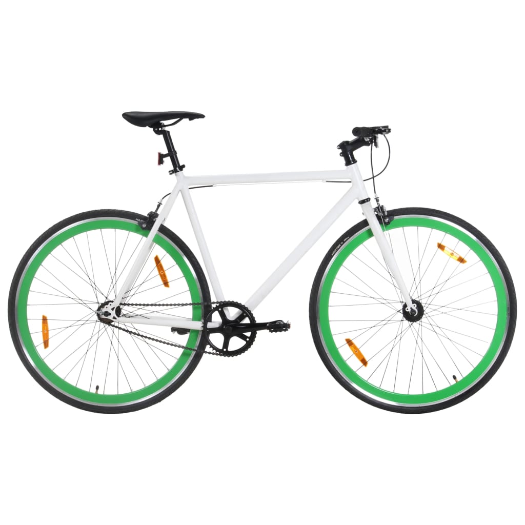 Fiets met vaste versnelling 700 c 51 cm wit en groen is nu te koop bij PeponiXL, paradijselijk wonen!