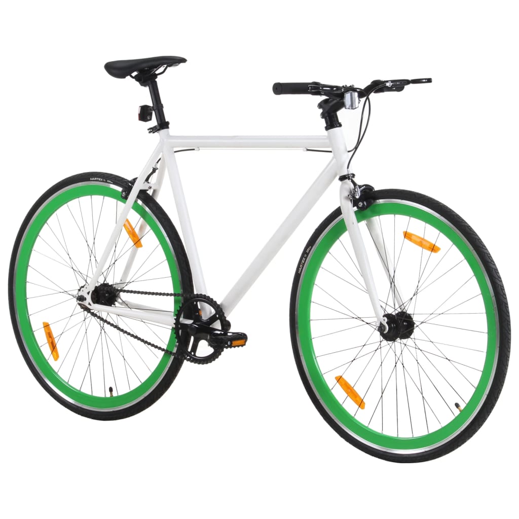 Fiets met vaste versnelling 700 c 51 cm wit en groen is nu te koop bij PeponiXL, paradijselijk wonen!