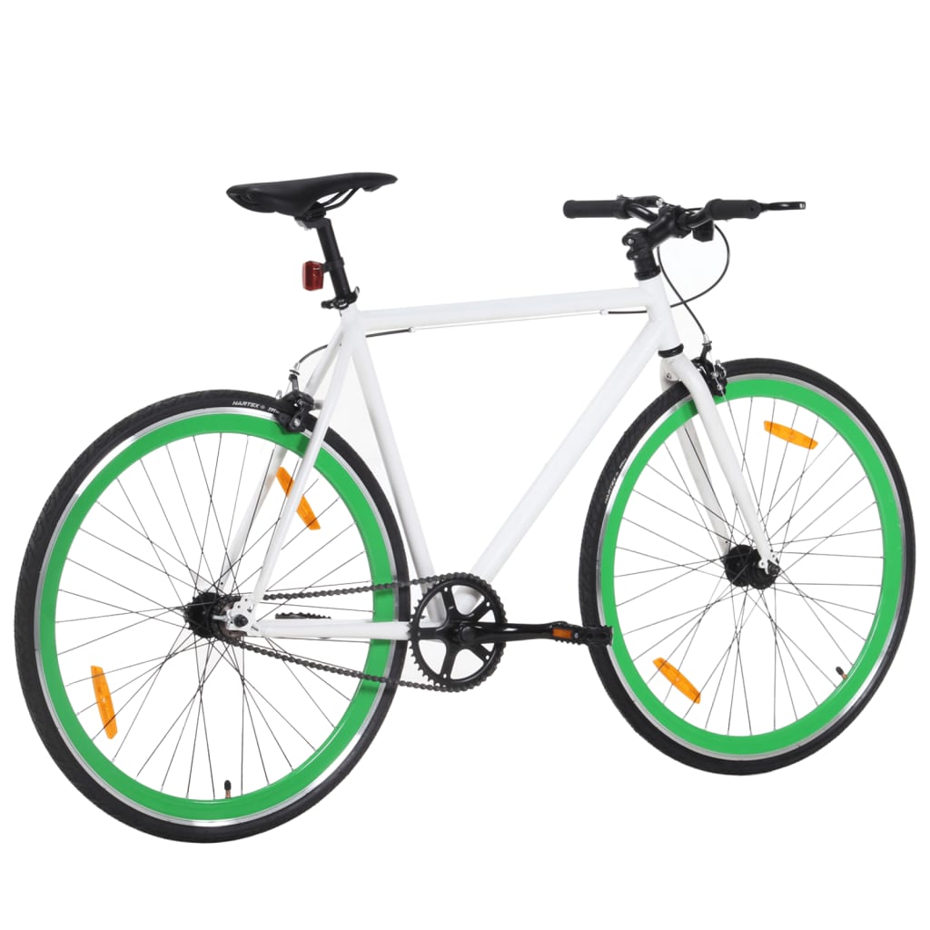 Fiets met vaste versnelling 700 c 51 cm wit en groen is nu te koop bij PeponiXL, paradijselijk wonen!