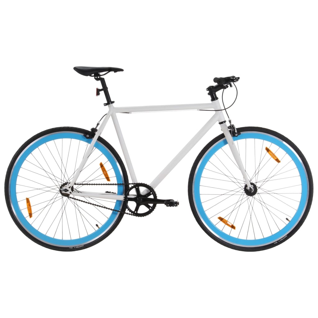 Fiets met vaste versnelling 700 c 51 cm wit en blauw is nu te koop bij PeponiXL, paradijselijk wonen!