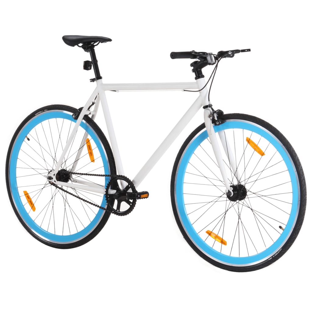 Fiets met vaste versnelling 700 c 51 cm wit en blauw is nu te koop bij PeponiXL, paradijselijk wonen!