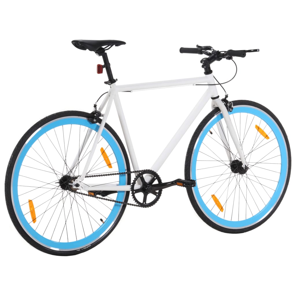 Fiets met vaste versnelling 700 c 51 cm wit en blauw is nu te koop bij PeponiXL, paradijselijk wonen!