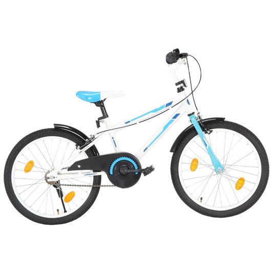 Kinderfiets 20 inch blauw en wit is nu te koop bij PeponiXL, paradijselijk wonen!