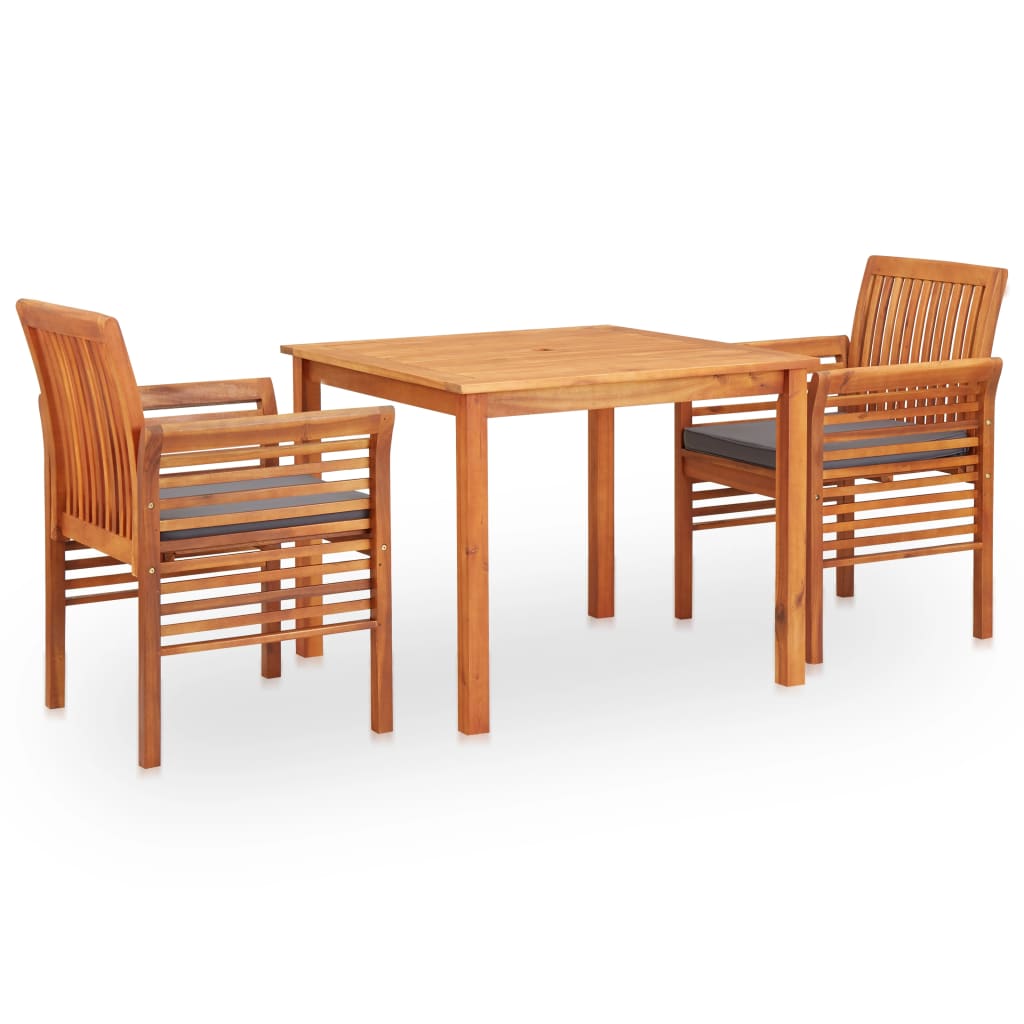 3-delige Tuinset met kussens massief acaciahout is nu te koop bij PeponiXL, paradijselijk wonen!